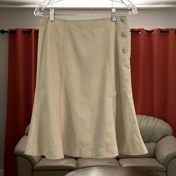 Talbots Women’s Petite Size 4 Wool Angora Blend Beige Fully Lined Skirt - Picture 1 of 4
